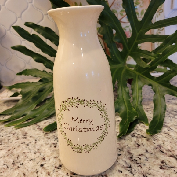 9 inch Mery Christmas Decorative Milk Bottle - Picture 1 of 5